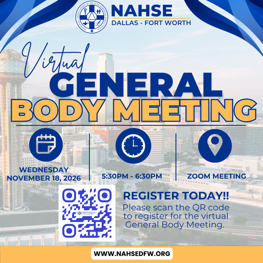NAHSE DFW General Body Meeting (Virtual)